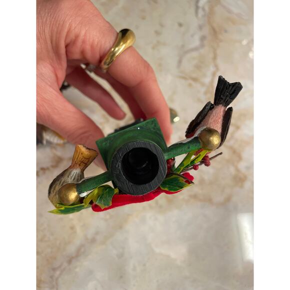 VTG Frosty Feathered Friends Christmas Ornaments Set of 2 "Warm Hearted Wishes" - Picture 4 of 7